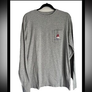 VINEYARD VINES Nantucket Women’s Gray Long Sleeve Cotton Crewneck T-shirt Sz M